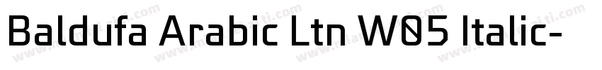 Baldufa Arabic Ltn W05 Italic字体转换